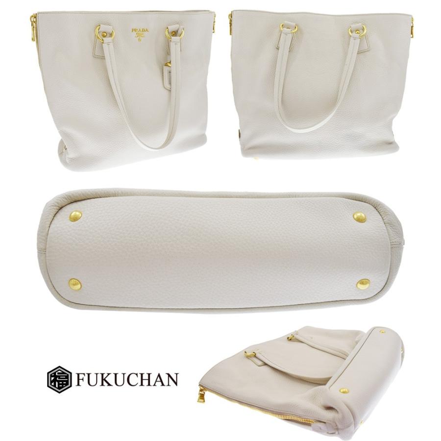 PRADA プラダ VIT.DAINO トートバッグ TALCO×ゴールド金具 BR4372 中古  