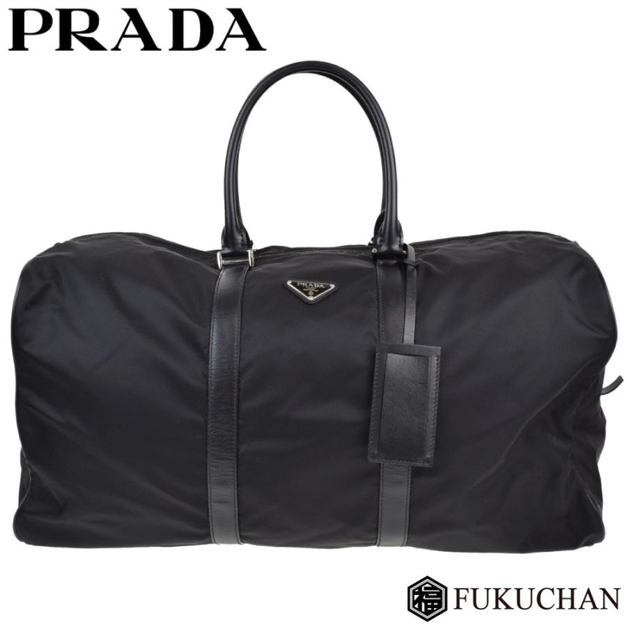 PRADA/プラダ 三角ロゴプレート ボストンバッグ NERO(ブラック