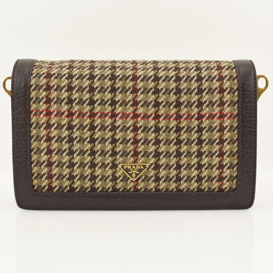 ヴィンテージ】プラダ トートバッグ ポーチ付き 格子柄 レザー 黒