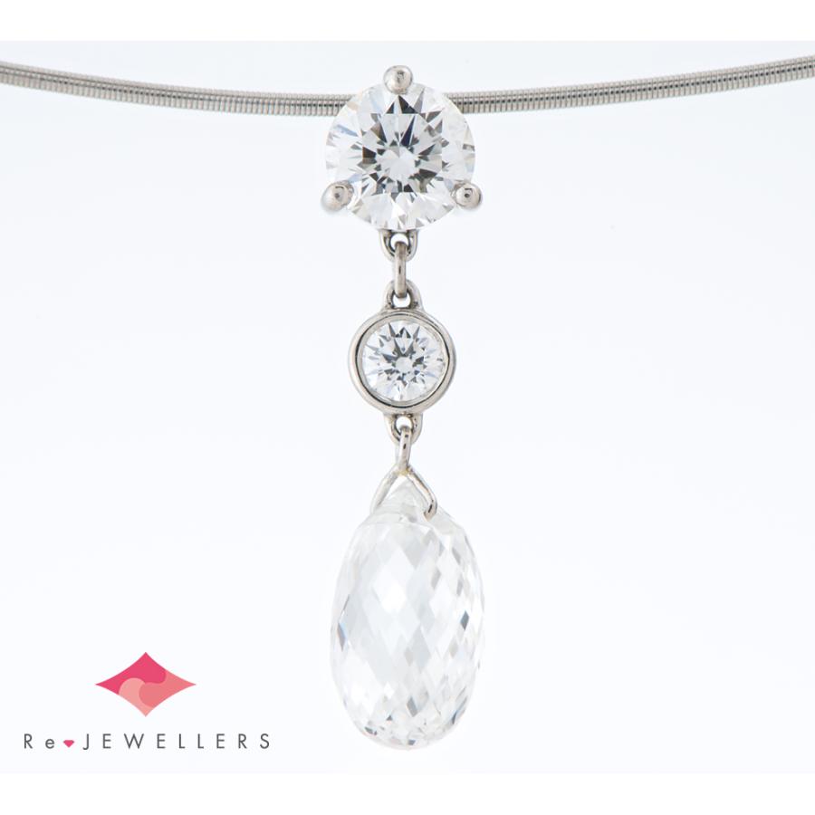 ギメル ブリオレット ダイヤモンド1.022ct ダイヤモンド 計0.271ct 