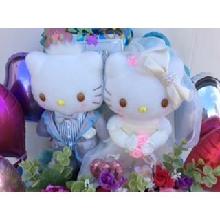 バルーン電報 祝電 結婚式 電報 ぬいぐるみ電報 ウエディングドール キティ ダニエル 送料無料 キティちゃん 1124 1124 Fukupuku 通販 Yahoo ショッピング
