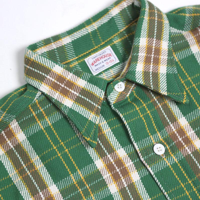 WAREHOUSE（ウエアハウス） フランネルシャツ Lot.3104 C柄 NON WASH