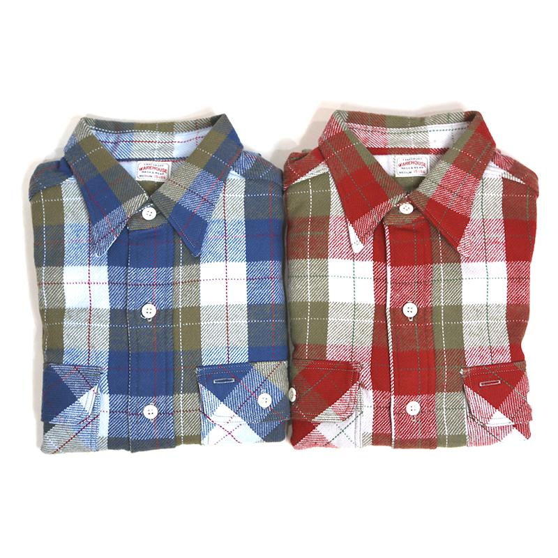 WAREHOUSE lot3104 フランネルシャツ WAREHOUSE（ウエアハウス） ネルシャツ Lot 3104 FLANNEL SHIRTS A柄 B