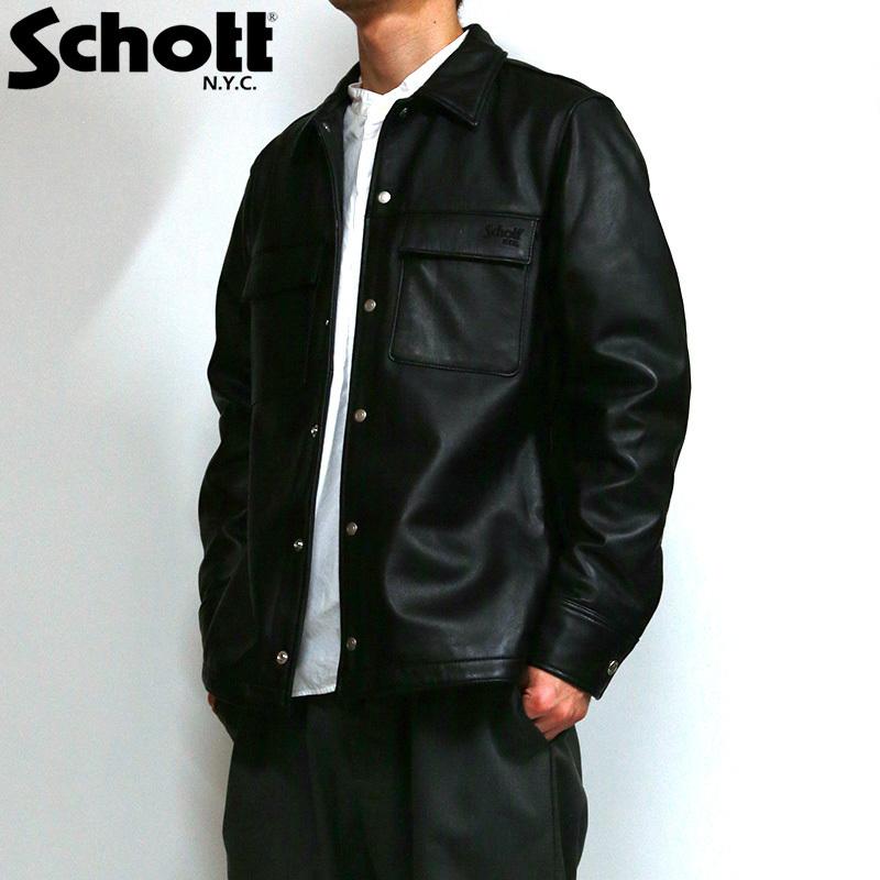 SCHOTT ラムレザー シャツ 【公式通販】