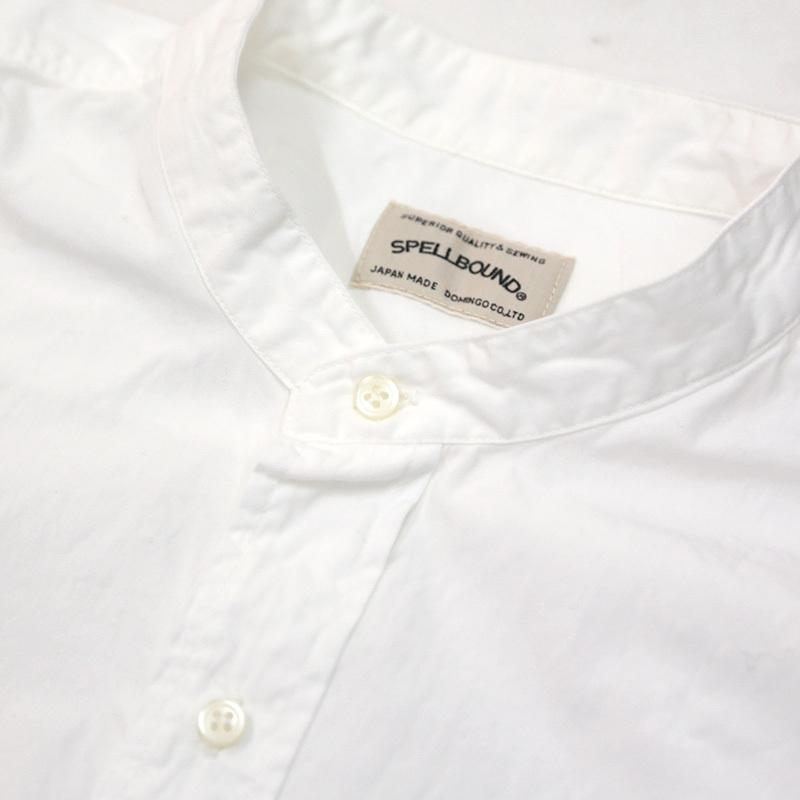 SPELLBOUND スタンドカラーシャツ 46-228E ホワイト｜fukuraku-store｜04
