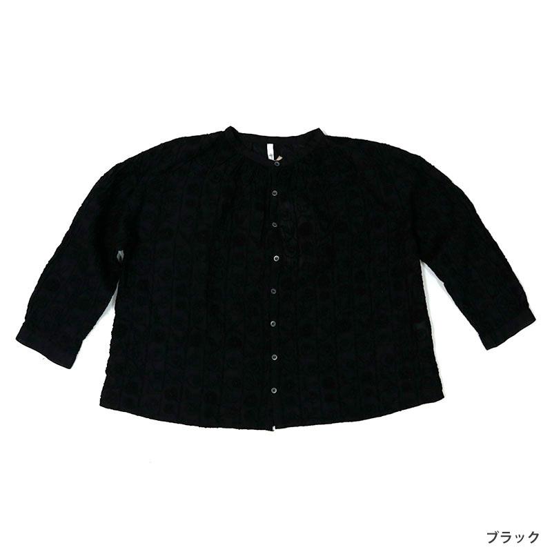 Grin グリン フラワー刺繍スタンドシャツ　｜fukuraku-store｜08