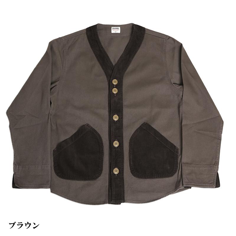 新品　バーンズ　ベースボールカーディガン　XL BARNS OUTFITTERS BARNS/バーンズ ベースボールカーディガン