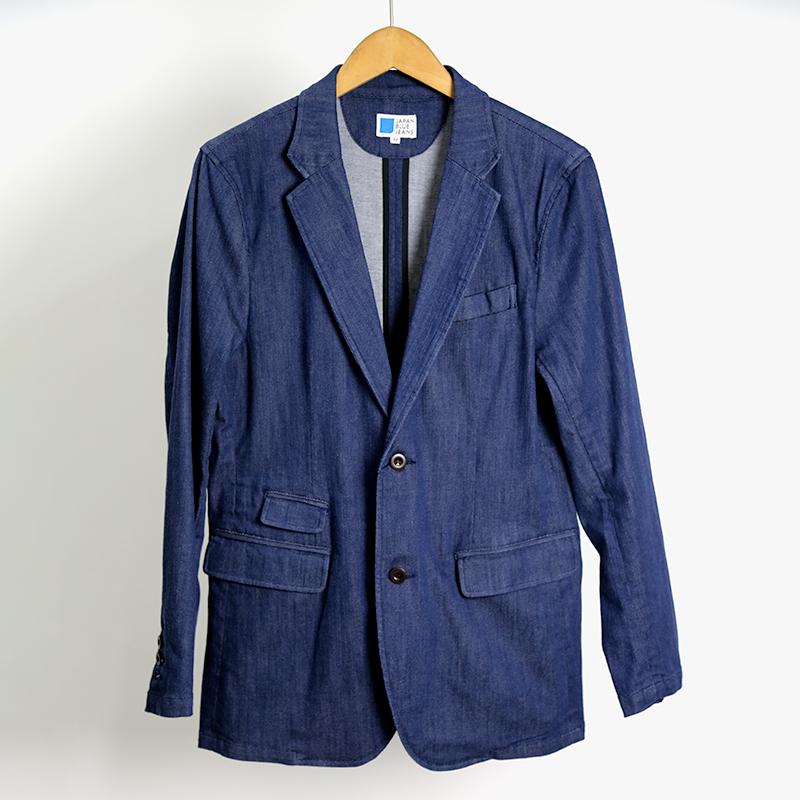 BLUE BLUE JAPAN デニム テーラードジャケット 指子織 激レア BLUE BLUE JAPAN デニム テーラードジャケット 指子織 激レア