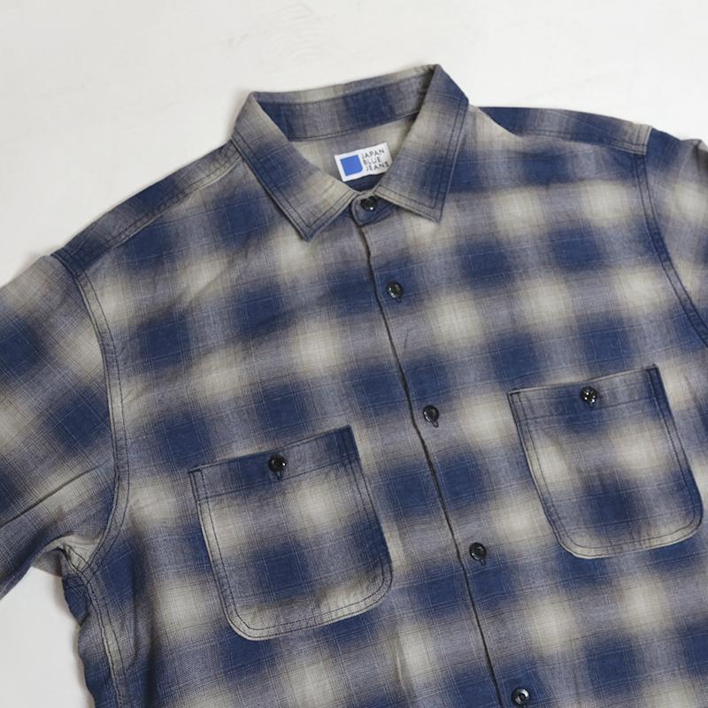 JAPAN BLUE JEANS（ジャパンブルージーンズ） Indigo ombre Check L/S