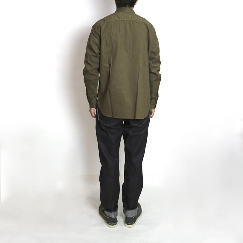 桃太郎ジーンズ（MOMOTARO JEANS） LINEN L/S SHIRT【ボタニカルダイ