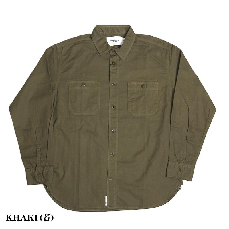 桃太郎ジーンズ（MOMOTARO JEANS） LINEN L/S SHIRT【ボタニカルダイ