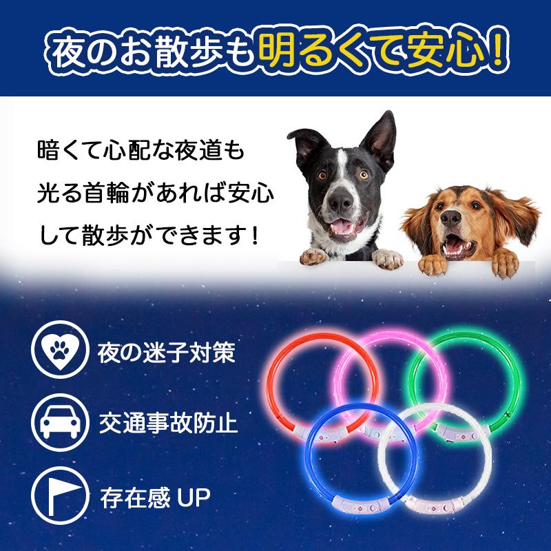 犬 首輪 光る おしゃれ ライト Led ペット 猫 Usb充電式 小型犬 中型犬 安全 レインボー 2112 0 Fukuram 通販 Yahoo ショッピング