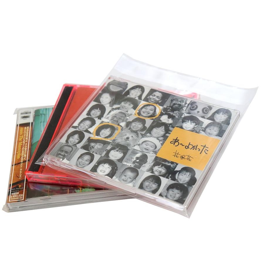 OPP袋 CD用 テープ付 100枚 155x130mm T-CD（縦型） [M便 1/5]｜fukuro-oukoku｜02