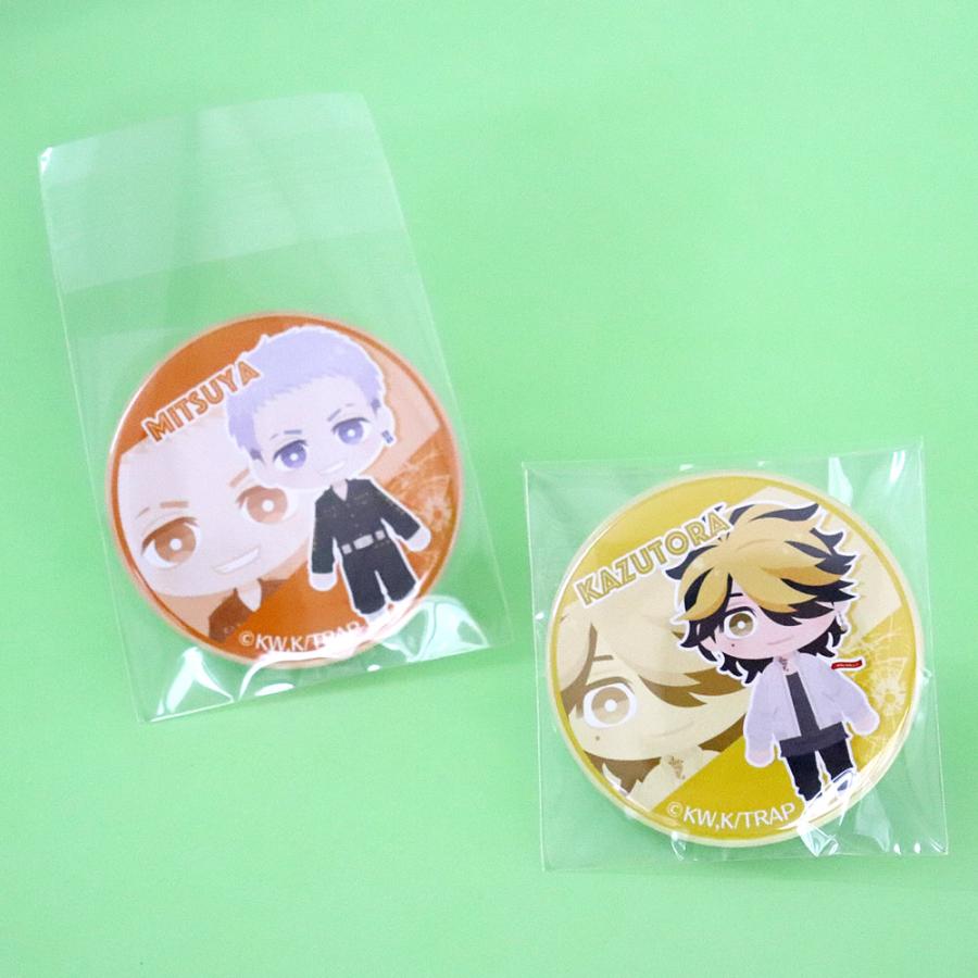 OPP袋 厚口 缶バッジ用 テープ付 1000枚 60x60mm 04T6-6（厚口