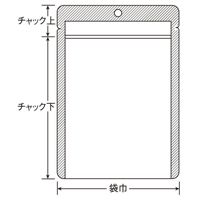 ラミジップ　LA-E　フック穴付き吊り下げ袋　100x140mm　2500枚入