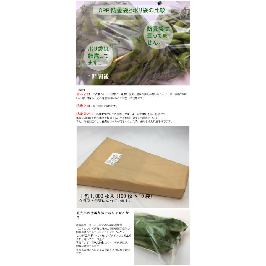 オリジナル OPP ボードン 無地 三角 ロング袋 厚み0.02×上幅280/下幅