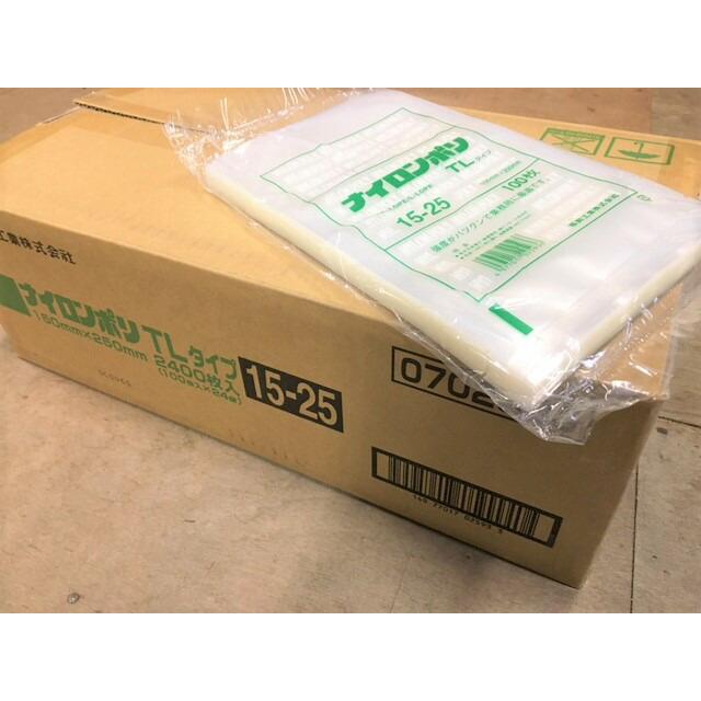 福助工業 【ケース】ナイロンポリ TL 15-25 真空袋 150×250mm【2400枚