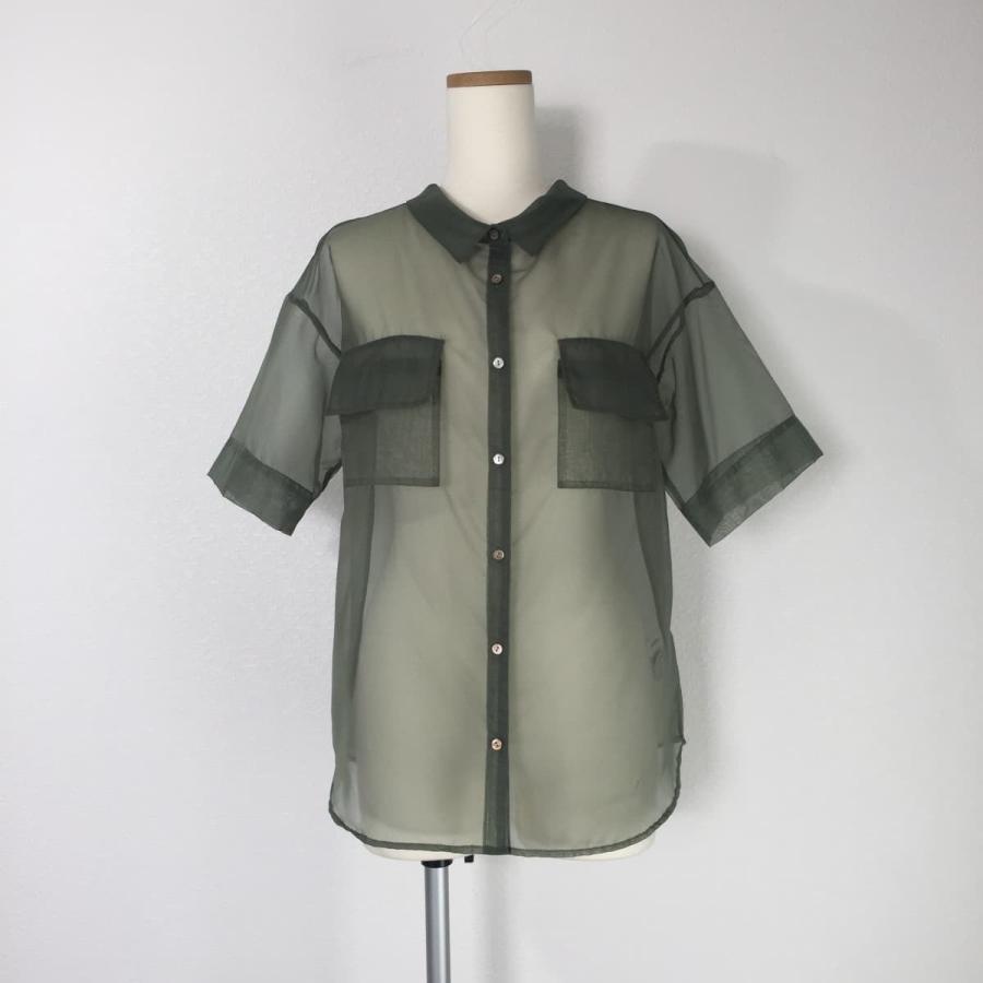Ameri VINTAGE アメリヴィンテージ AIRY ORGANDIE SHIRT シアーシャツ 