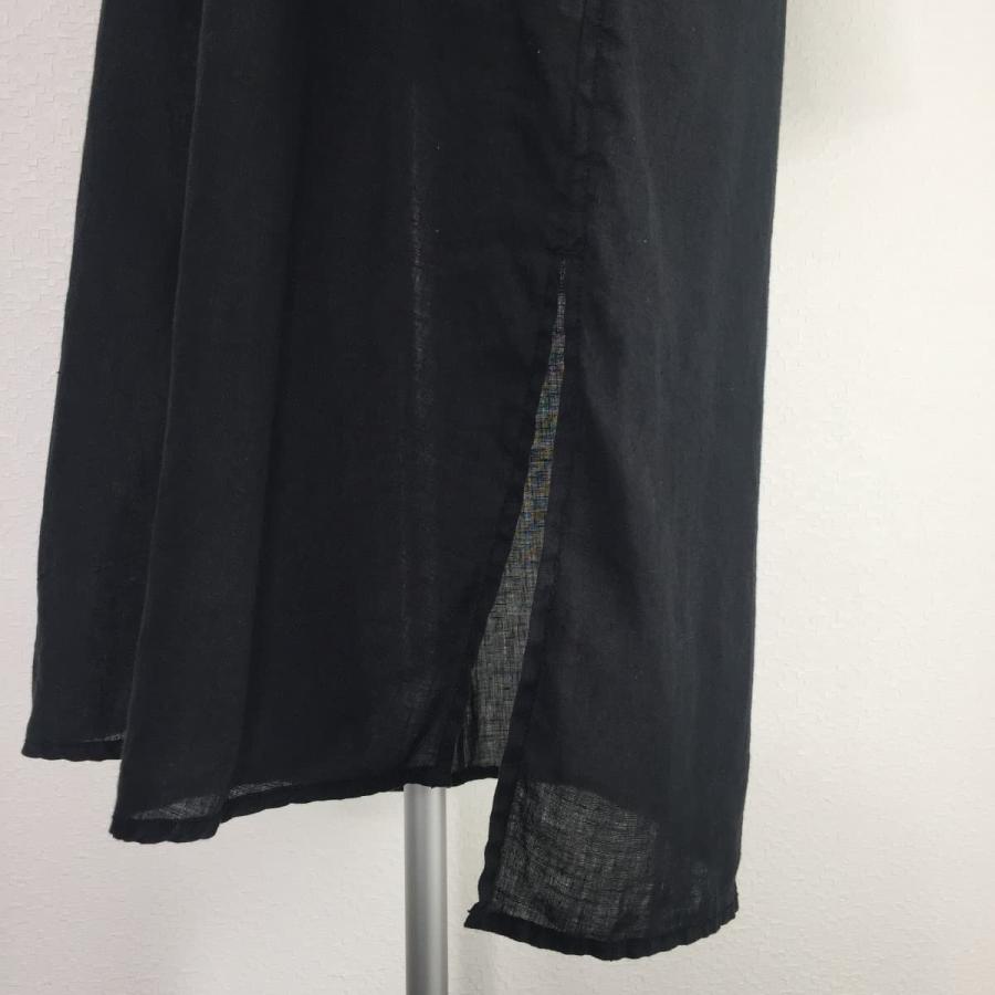 Le Melange ルメランジュ フレンチリネンシャツワンピース ロング 
