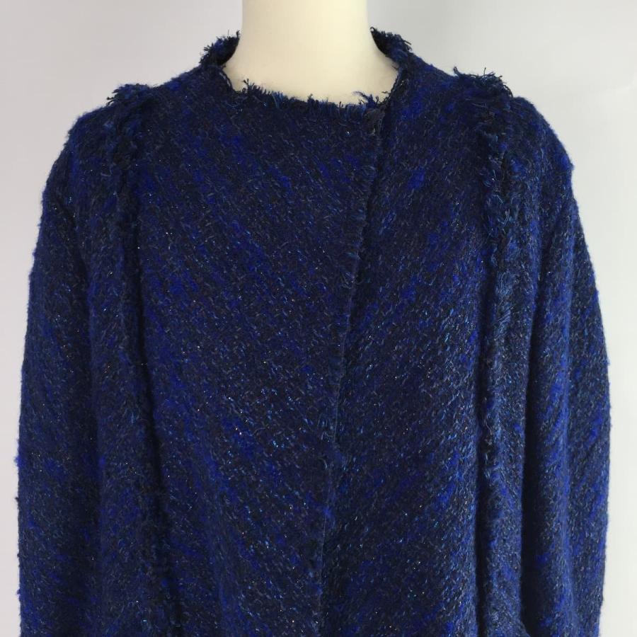 BLAMINK 未使用タグ付 ブラミンク ツイードジャケット ノーカラー  