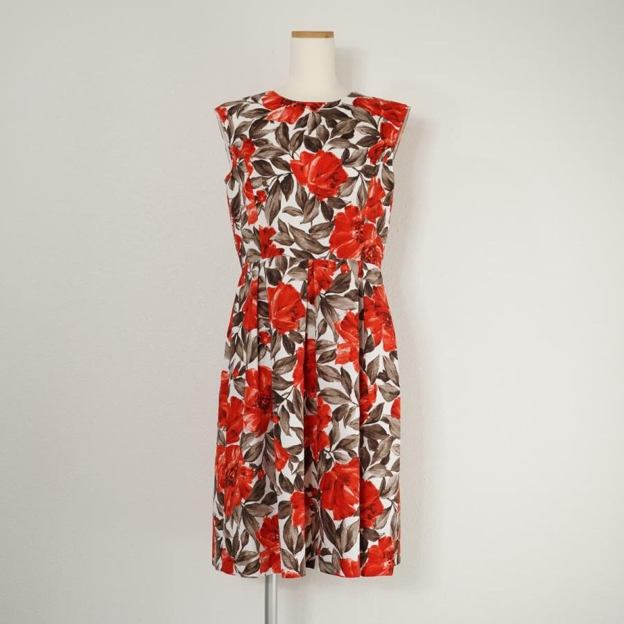 レナウン LESTERA レステラ フラワーフレンチスリーブワンピース 花柄  