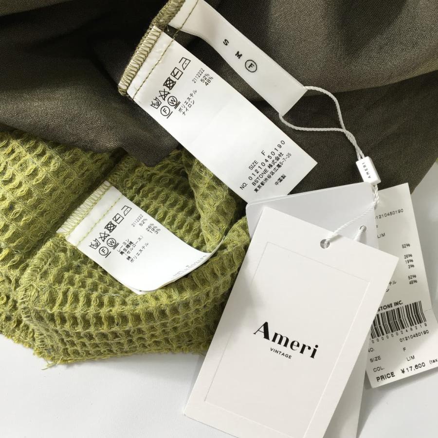 Ameri 未使用 21AW アメリ RECOVER WAFFLE HOODIE リカバーワッフル  