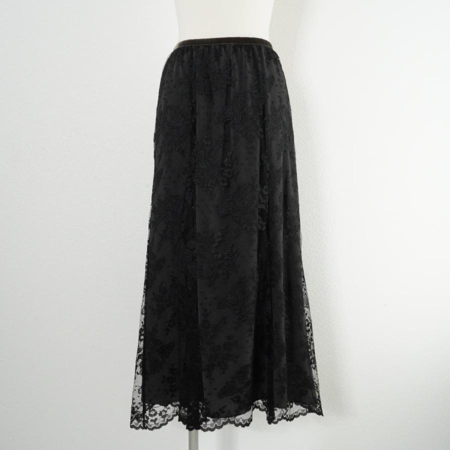 IENA 定価2.7万 イエナ Klauber レースフレアスカート ロング 黒  