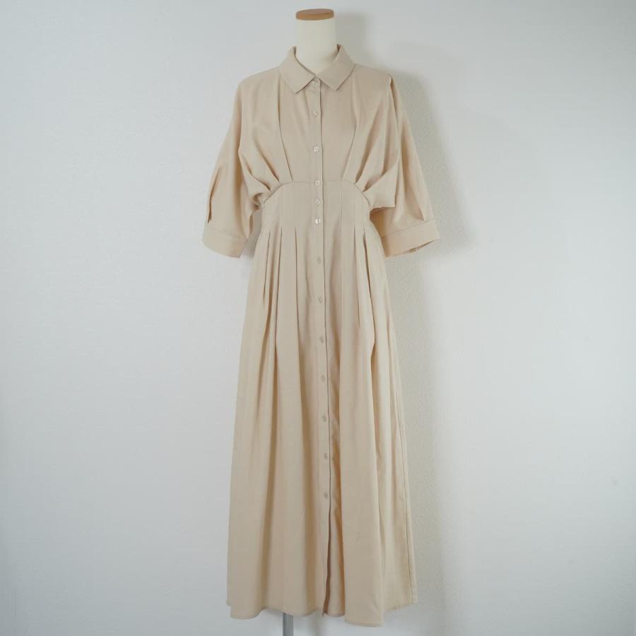 STYLEMIXER 23SS スタイルミキサー リネンタックシャツワンピース  