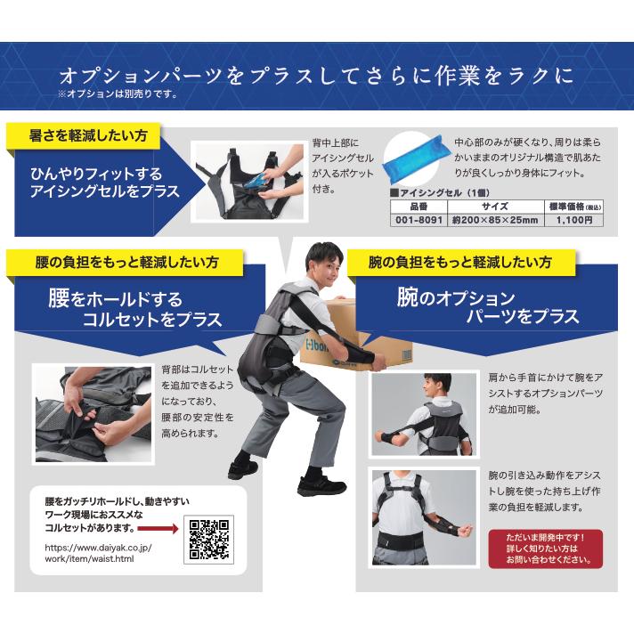 アシストスーツ　ハコベルデ　S字の力”ワークサポートスーツ　2種類ｌサイズ ダーウィン ハコベルデ | もりや産業株式会社