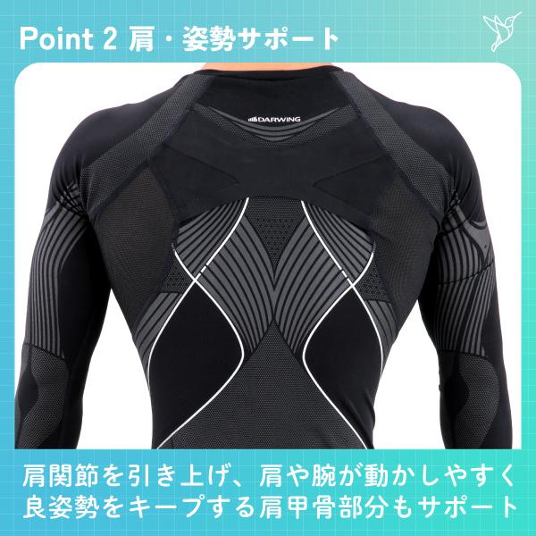 DP　Pt　トレーナー　サポーター　エネルギー　大量　まとめ売り　セット　汎用 □公式□ 機能性アンダーウェア サポーター DARWING 全身タイプ メンズ