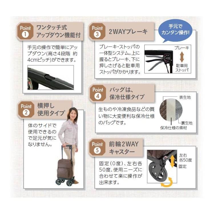 島製作所 ショッピングカー メロディ プリモ 右用 ローズ柄R : となり