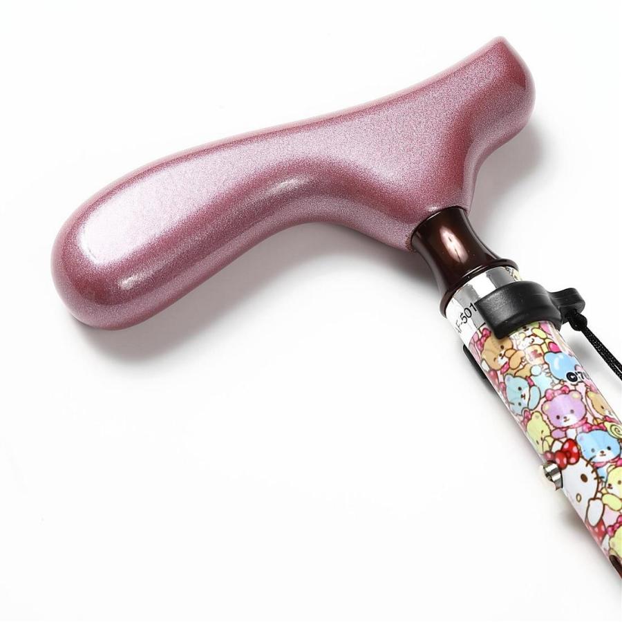 杖 ハローキティ 折りたたみステッキ HK-21 約78から88cm シニア 愛杖