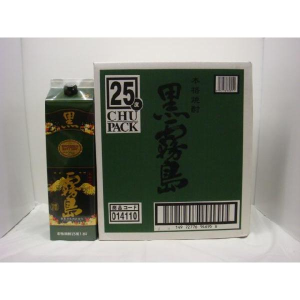 黒霧島 25% 2ケース 黒霧島25% 1800mlパック ケース : 宮崎の焼酎屋 福島酒店 - 通販