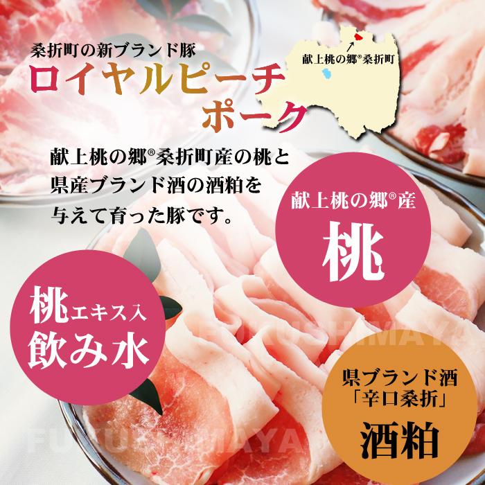 プレゼント ギフト ロイヤルピーチ ポーク　豚肉 詰合せ (しゃぶしゃぶ) 桑折町 献上桃の郷 ギフト 福島産 お取り寄せ｜fukushimasan｜03