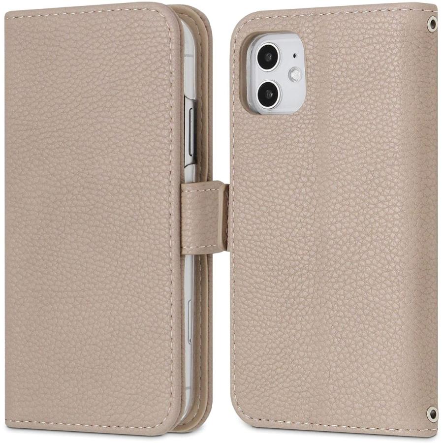 完売 Minty Iphone12 Iphone12 Pro ケース 手帳型 グレージュ 携帯電話アクセサリー