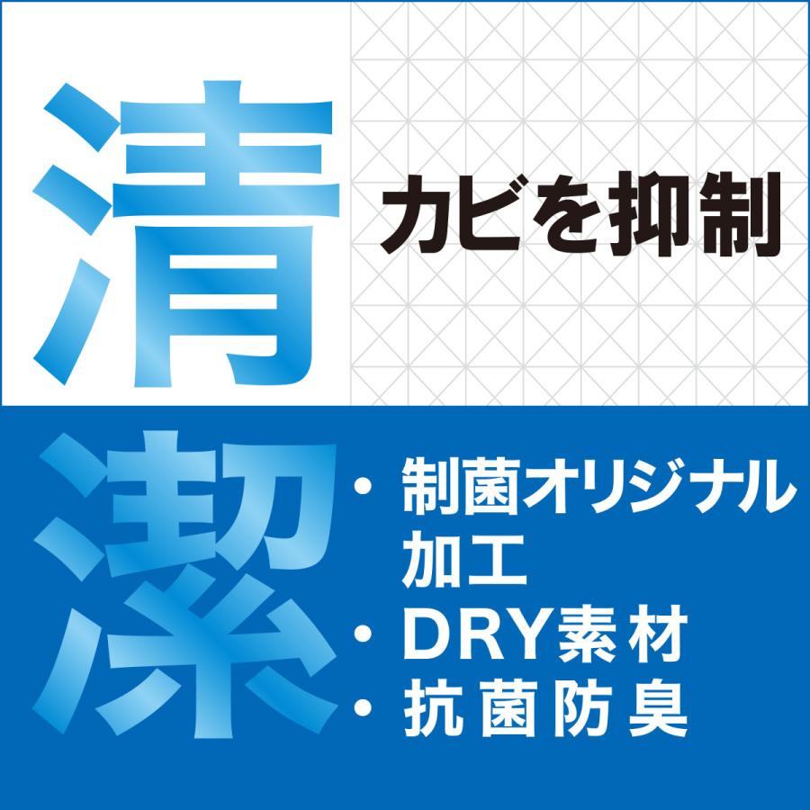 満足(マンゾク) 靴下 クルー丈 5本指 無地 DRY素材 制菌オリジナル加工 清潔 (33448W)福助 fukuske ふくすけ 爆買 | Fukuske | 06