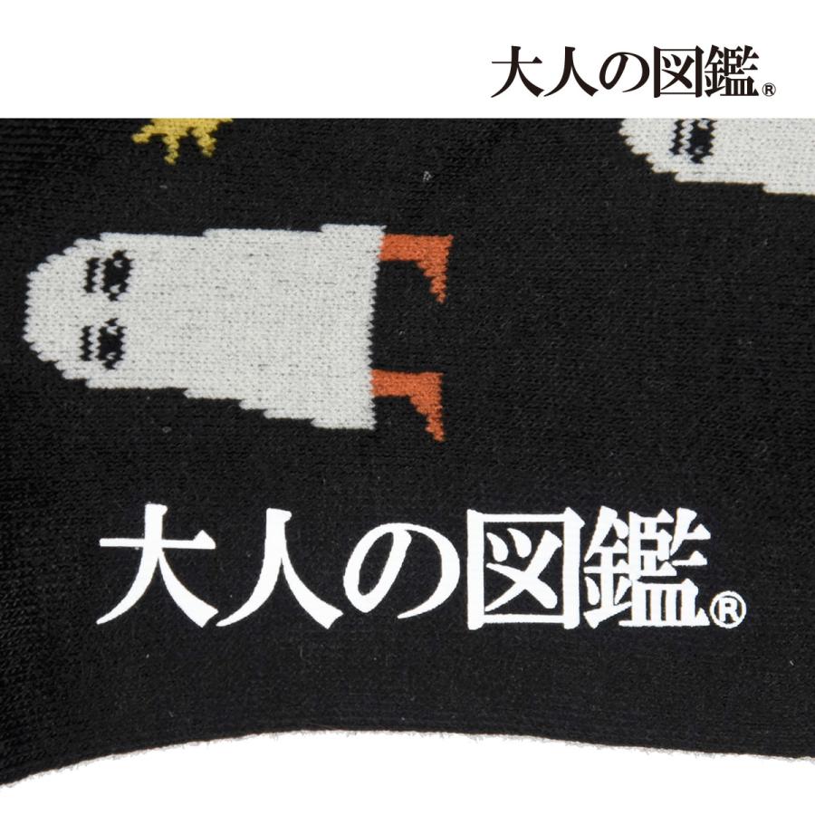 Fukuske（フクスケ） 大人の図鑑 靴下 クルー丈 メジェド アンク 総柄
