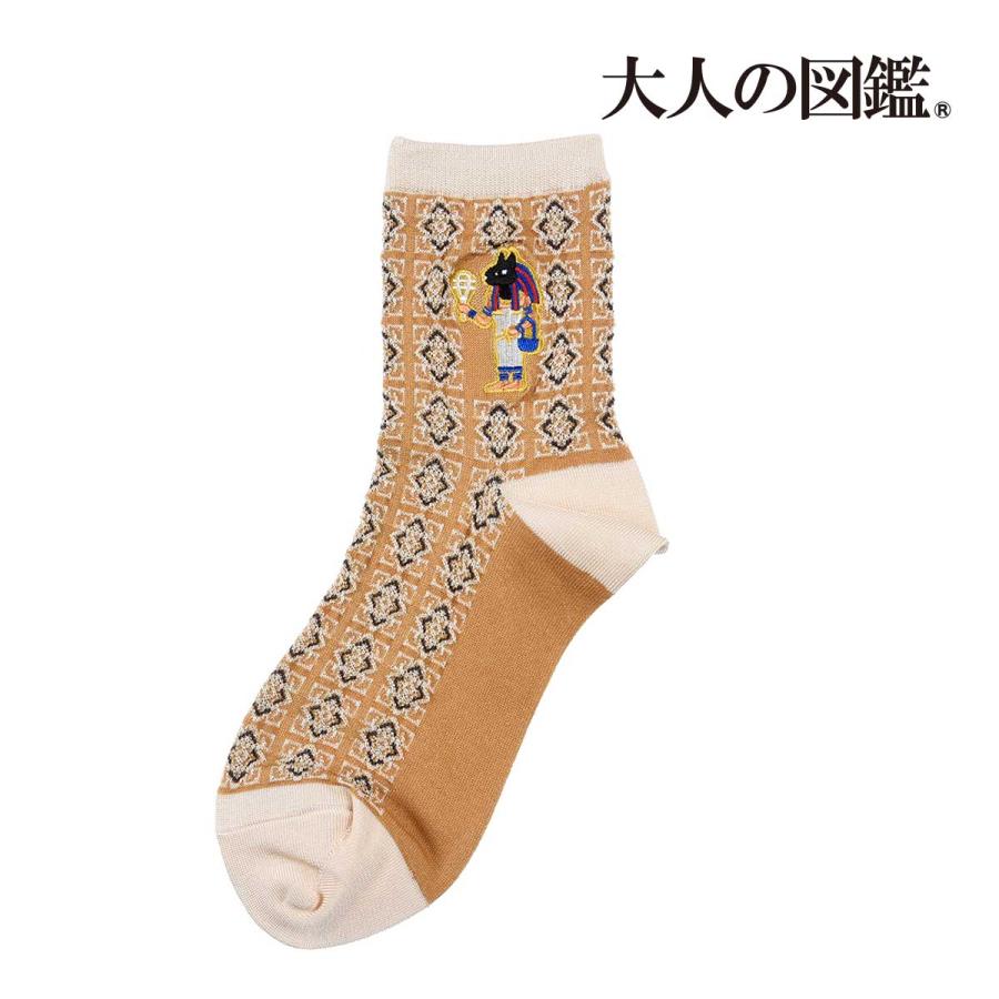 Fukuske 福助 【大人の図鑑】 靴下 古代エジプト編 エジプト柄 Fukuske 福助 【大人の図鑑】 靴下 古代エジプト編 エジプト柄