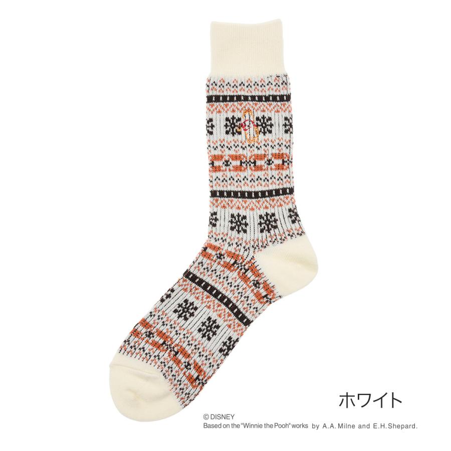 福助 公式 靴下 メンズ Disney ディズニー くまのプーさん刺繍 クルー丈 ソックス 006 21 25ー27cm 大人 キャラクター 男性 紳士 日本製 フクスケ Fukuske 福助公式オンラインストア 通販 Paypayモール