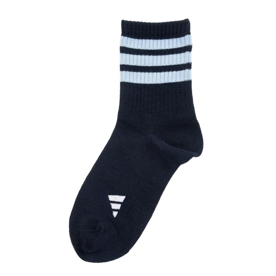 adidas（アディダス） 靴下 クルー丈 ワンポイント 3本ライン ロゴ 消