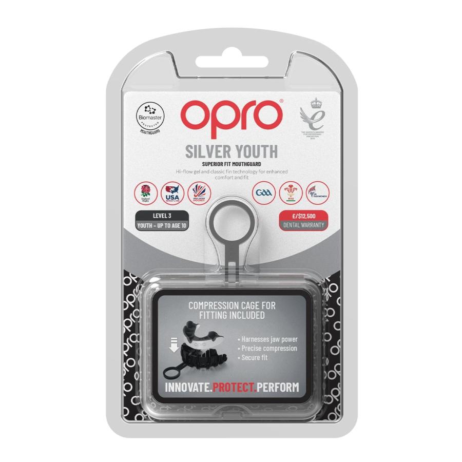 OPRO オープロ  Self-FIT GEN5 Junior SILVER 3色 ジュニア用 マウス ガード マウスピース ケース付 ラグビー アメフト ラクロス ボクシング｜fukuspo｜10