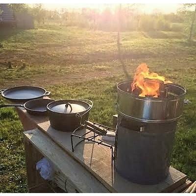 防災推奨・キャンプ用 ポータブル アウトドア・クッキング薪コンロ【EcozoomVersa エコズーム、パワーリング、キャリーバッグお徳用3点セット】 |  | 03