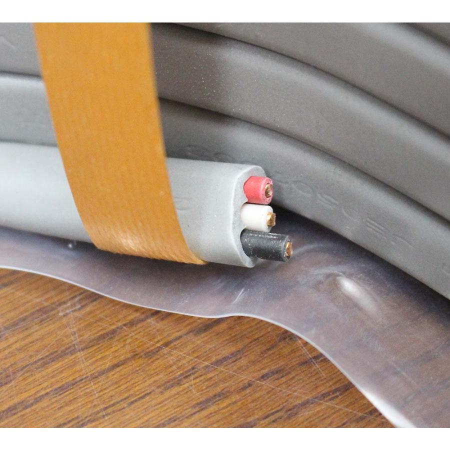 富士電線工業 VVFケーブル 3×2.0mm 100m巻 灰色 2芯 電線 ケーブル  