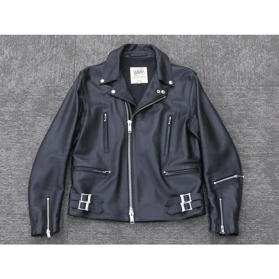 666 ライダースジャケット ＃38 ブラック LJM-1TF ステアハイド 牛革