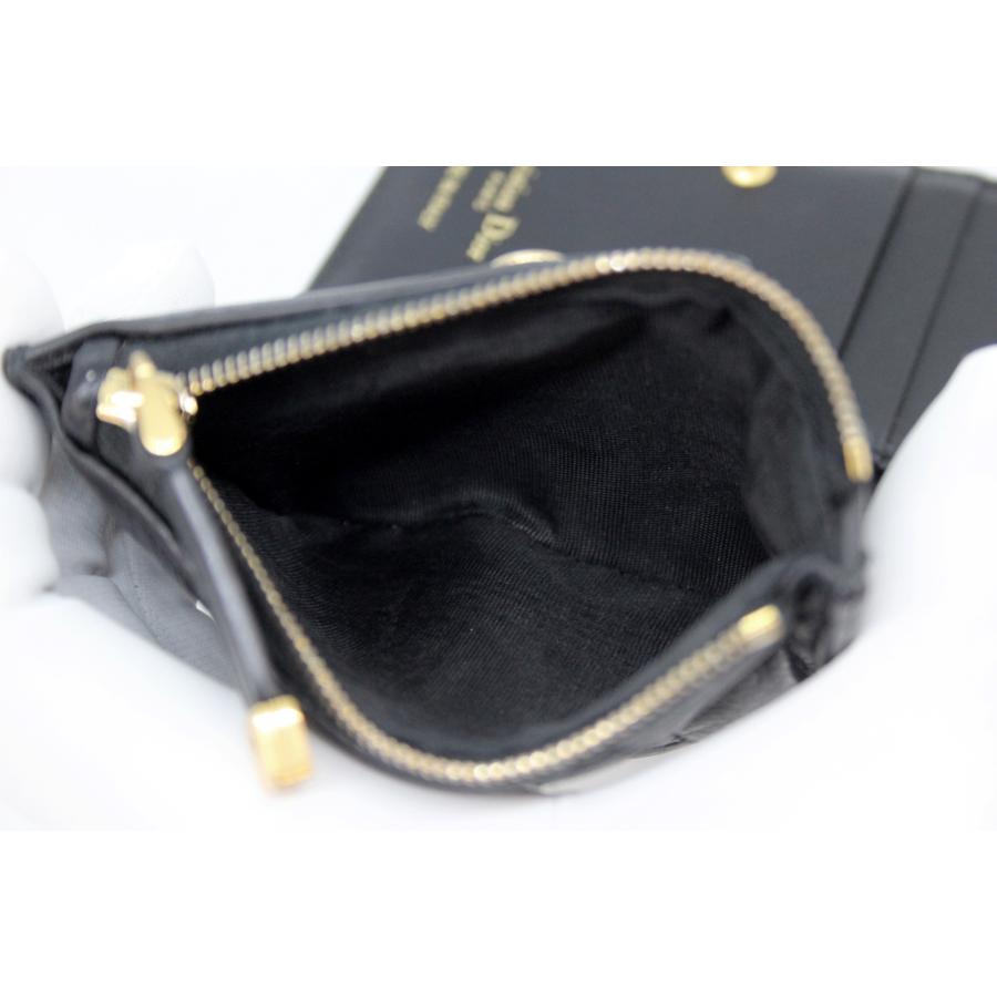 Dior Caro Dahlia ウォレット カナージュ カーフスキン ブラック