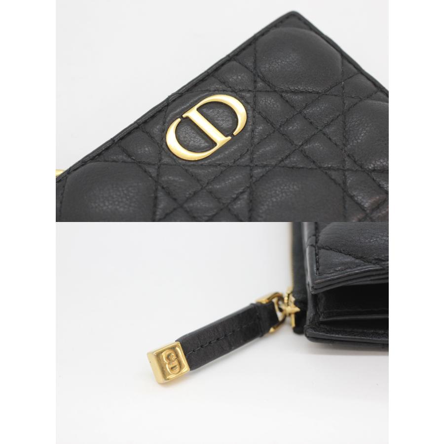 Dior Caro Dahlia ウォレット カナージュ カーフスキン ブラック