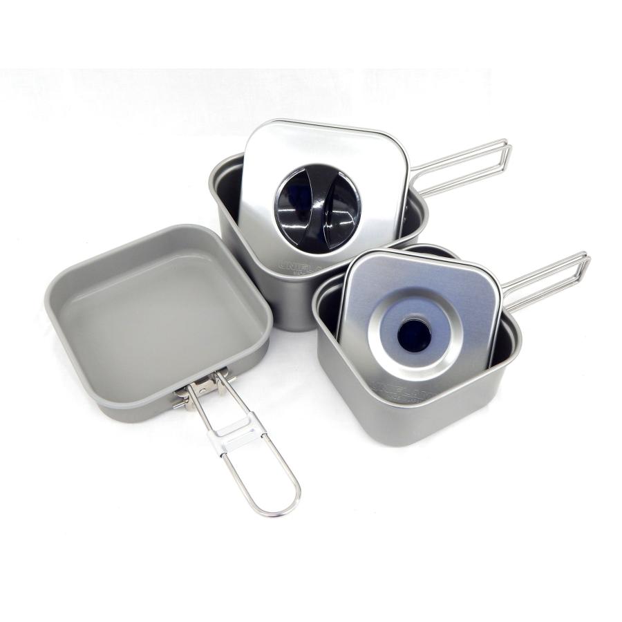 UNIFLAME(ユニフレーム) 山クッカー 角型 3点セット : リサイクル