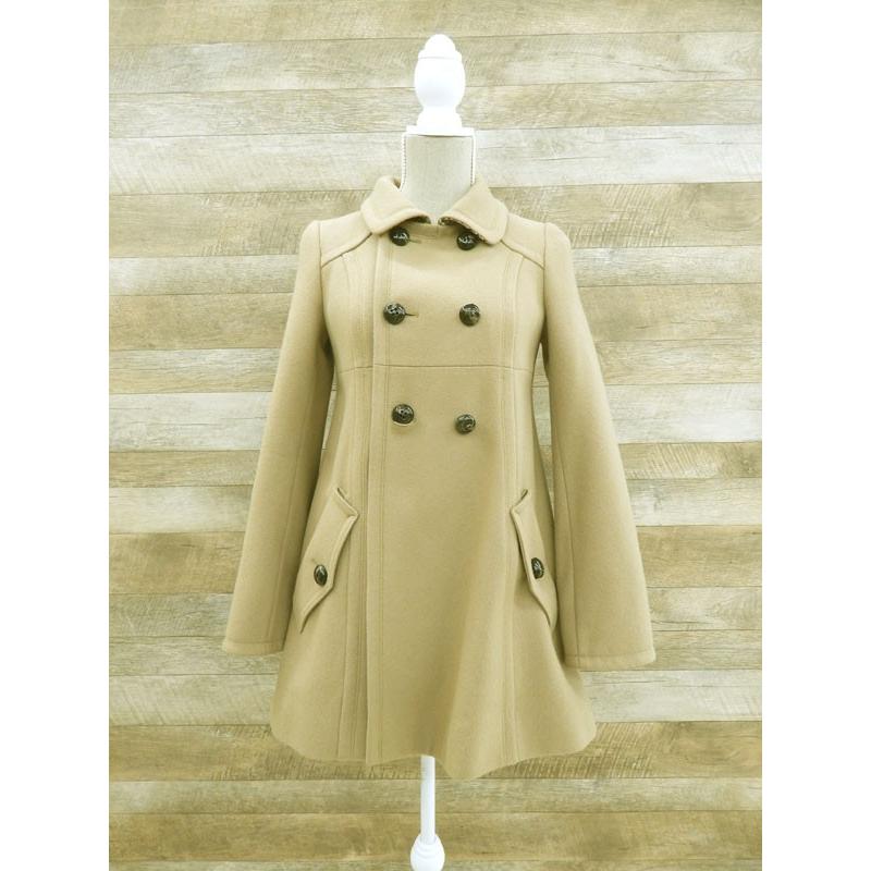 BURBERRY ブルーレーベル 黒ピーコート 36 BURBERRY BLUELABEL(バーバリーブルーレーベル) レディース Pコート