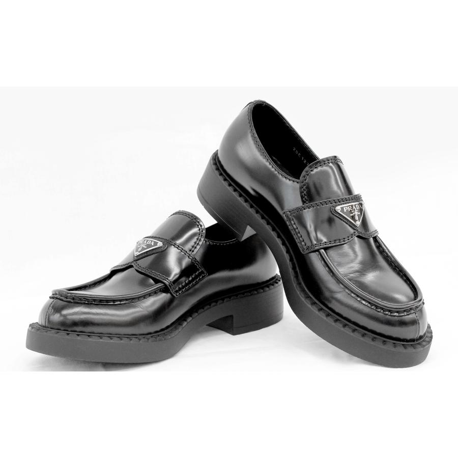 PRADA(プラダ) チョコレートブラッシュドレザー ローファー 2DE127 6 1