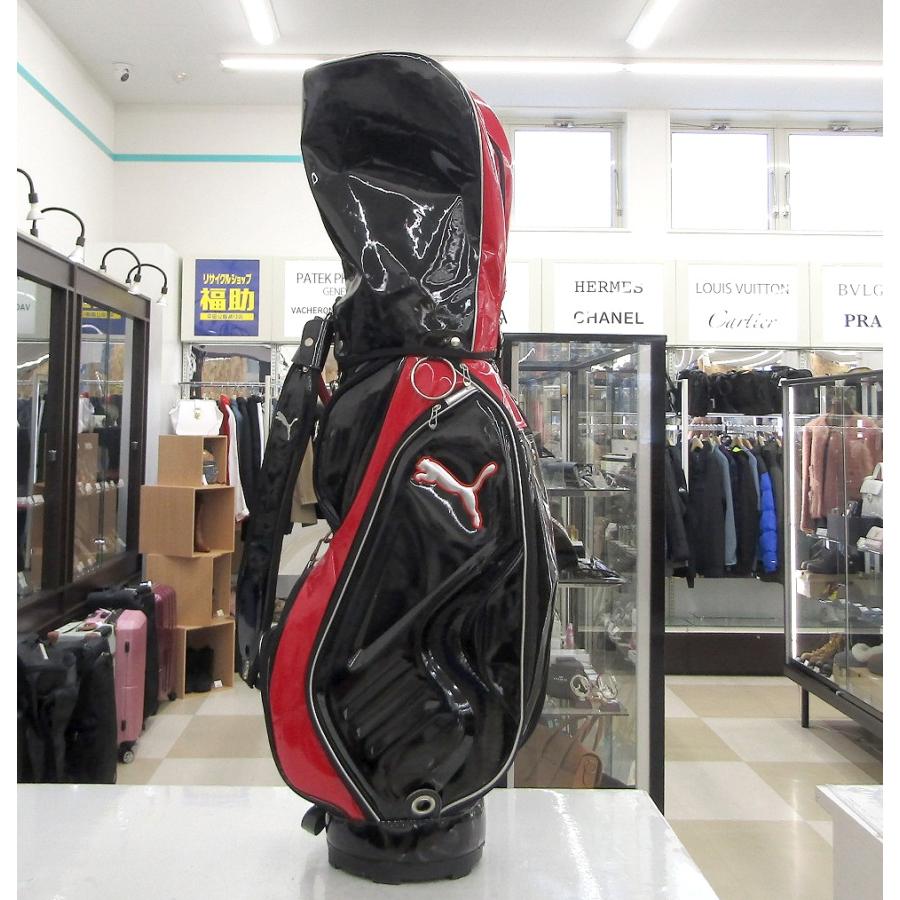 PUMA プーマ キャディバッグ ゴルフバッグ レッド×ブラック 5分割